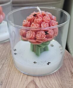 Cam içinde dekoratif mumlar